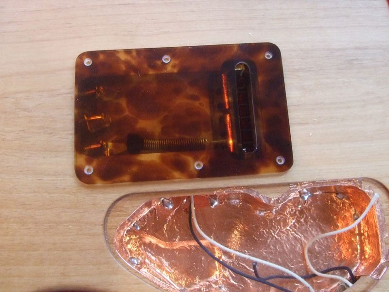 Tremolo cavity cover - trying it for size and appearance