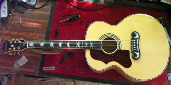 Epiphone EJ-200 to Left-hand conversion