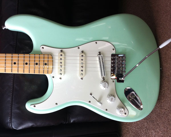 Surf Green Stratocaster finished