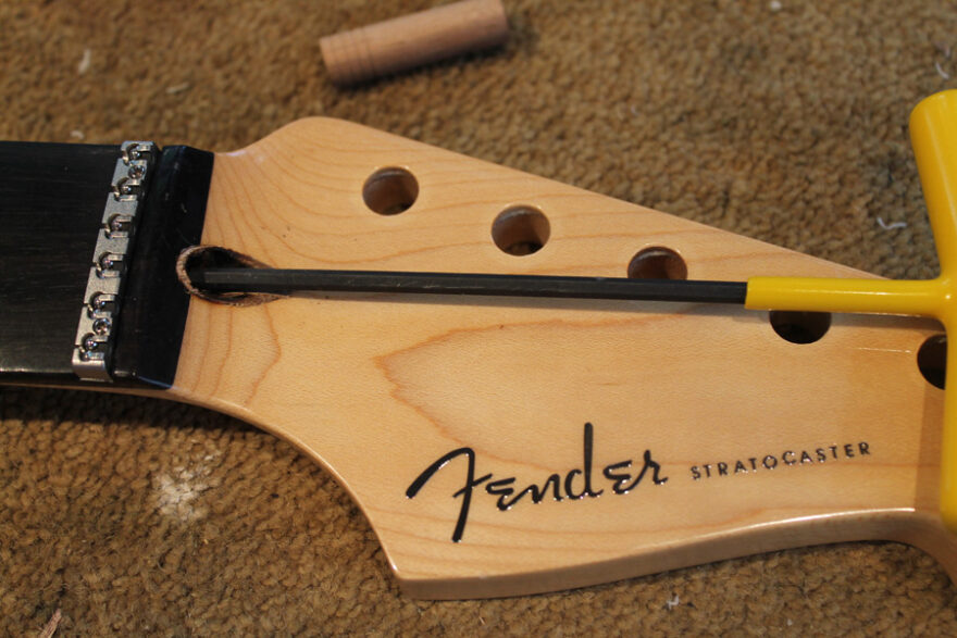 Replacing a Fender USA Stratocaster BiFlex Truss Rod Nut